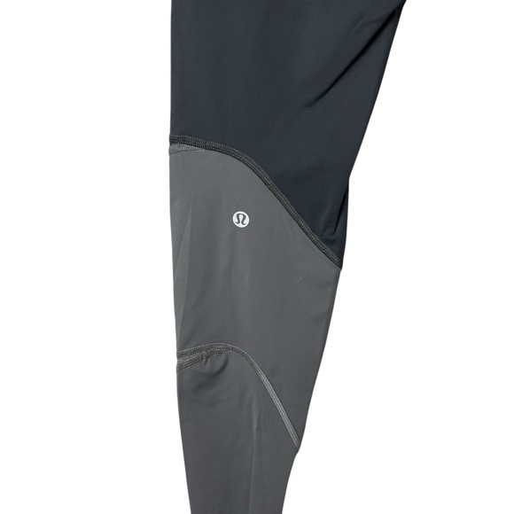 Lululemon Colour Me Ombré Tights Gray Obsidian Mesh Size 10 28” - Picture 7 of 9